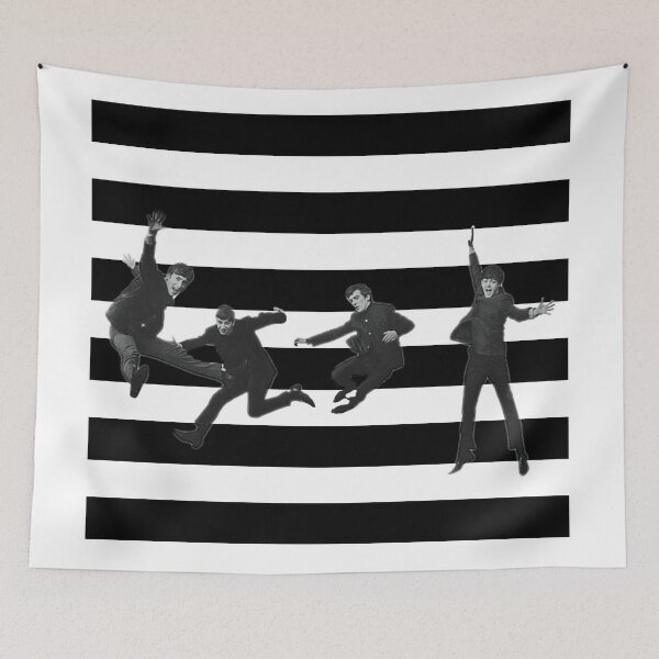 Item preview, Multi Stripe Black and White Beatles  designed and sold by Fuzzdandy Designs.