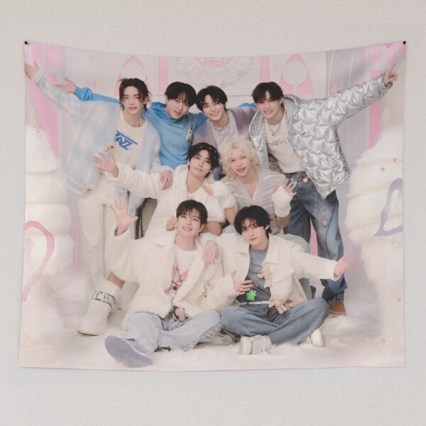 Item preview, pink STAY over the rain Stray Kids Official Fanclub STAY 5th Gen SKZ kpop ot8 designed and sold by Kpop-Noona.