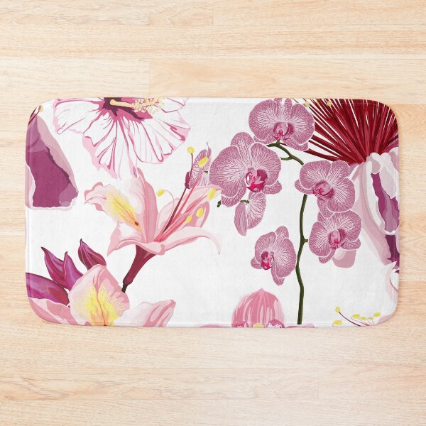 Item preview, Feijoa blooming and many kind of pink exotic tropical flowers. designed and sold by MatyKotiv.