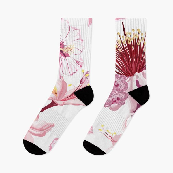 Item preview, Feijoa blooming and many kind of pink exotic tropical flowers. designed and sold by MatyKotiv.