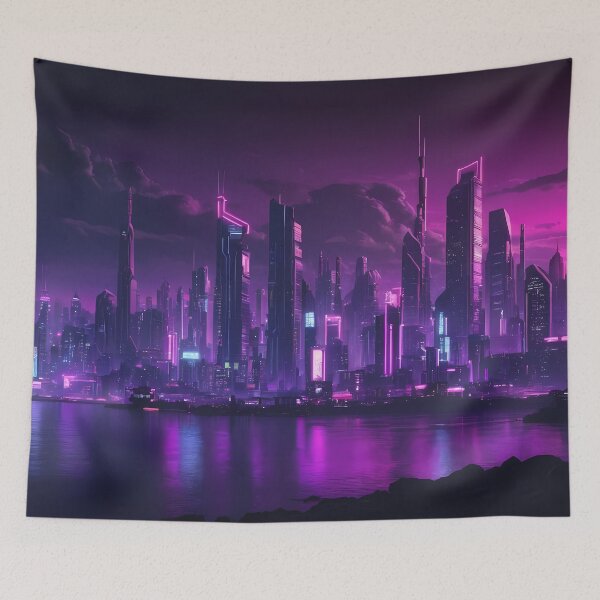 Item preview, Cyberpunk City Skyline designed and sold by papi1998.