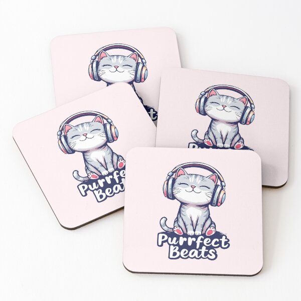 Item preview, Purrfect Beats: Cat with Headphones designed and sold by Jollys-ArtShop.