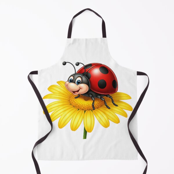 Item preview, Smiling Ladybug Red Smile Yellow Flower designed and sold by Guryl Michal Designs.