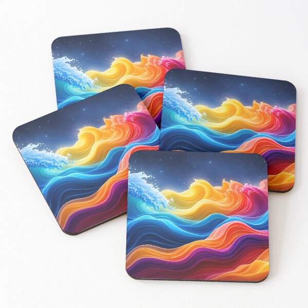Item preview, A vibrant and mesmerizing depiction of wavy patterns in a spectrum of colors. designed and sold by artumbre.