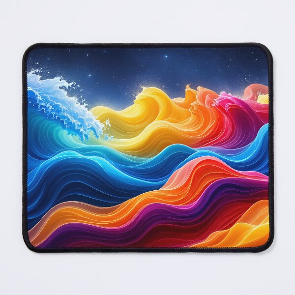 Item preview, A vibrant and mesmerizing depiction of wavy patterns in a spectrum of colors. designed and sold by artumbre.
