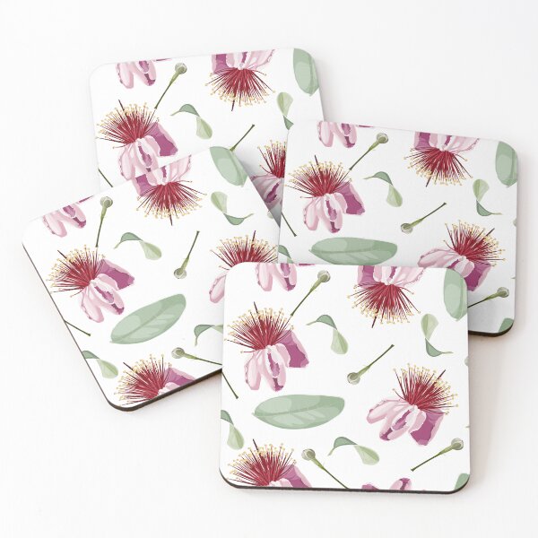 Item preview, Feijoa blooming flowers with leaves. designed and sold by MatyKotiv.