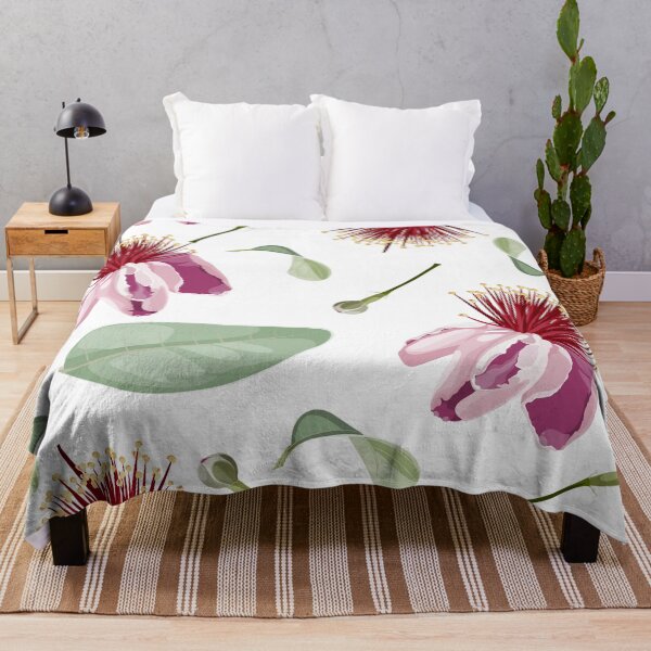 Item preview, Feijoa blooming flowers with leaves. designed and sold by MatyKotiv.