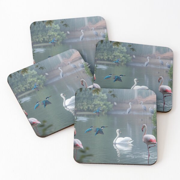 Item preview,   Tranquil Lake Scene with Exotic Water Birds designed and sold by AnimalAirtistry.