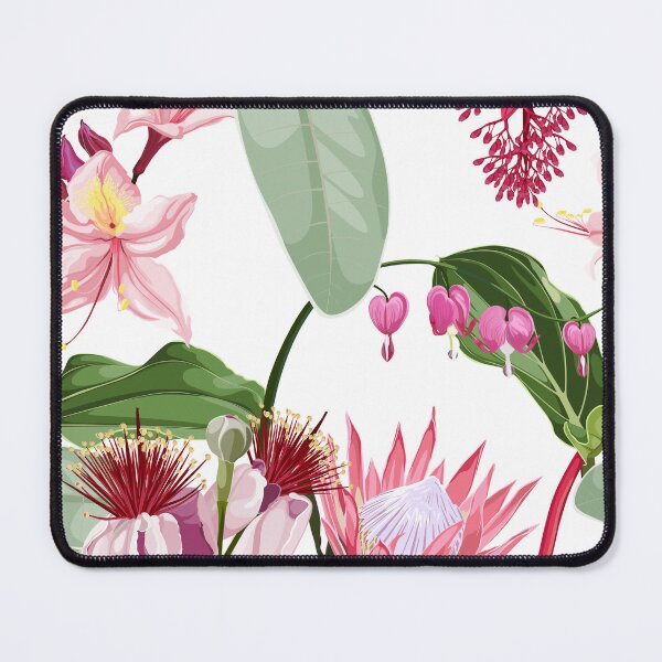 Item preview, Feijoa blooming and many kind of pink exotic tropical flowers. designed and sold by MatyKotiv.