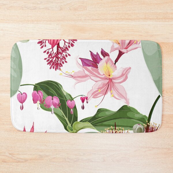 Item preview, Feijoa blooming and many kind of pink exotic tropical flowers. designed and sold by MatyKotiv.