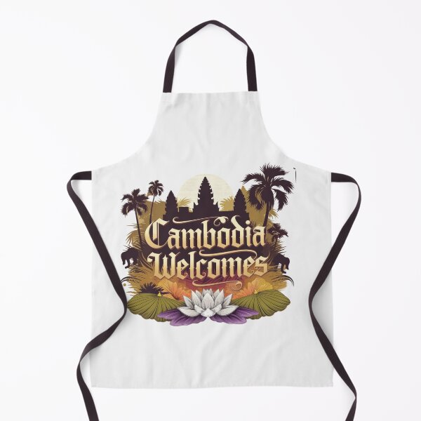 Item preview, Cambodia Welcomes Flag Map Angkor Wat, Phnom Penh designed and sold by AnimalsDH305.