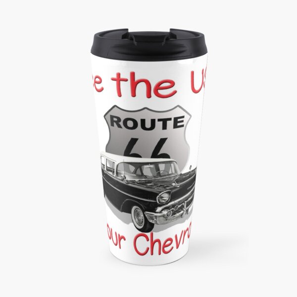 See the USA in Your Chevrolet Retro Slogan 1957 Chevy Travel Mug