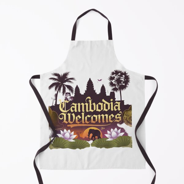Item preview, Cambodia Welcomes Flag Map Angkor Wat, Phnom Penh designed and sold by AnimalsDH305.