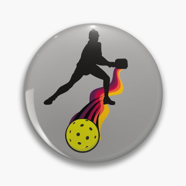 Item preview, Pickleball silhouette and a yellow ball designed and sold by PZI Picklewear.