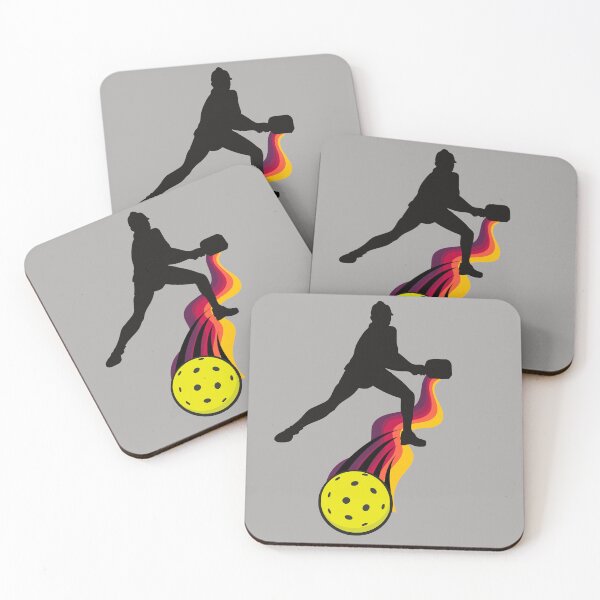 Item preview, Pickleball silhouette and a yellow ball designed and sold by PZI Picklewear.