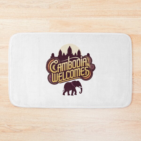 Item preview, Cambodia Welcomes Flag Map Angkor Wat, Phnom Penh designed and sold by AnimalsDH305.