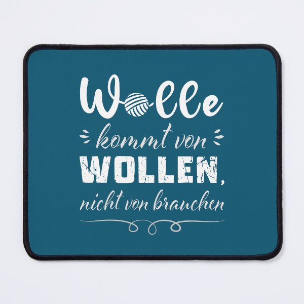 Item preview, Wolle kommt aus wollen - funny saying for wool fans designed and sold by creationen-surihs.
