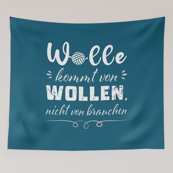 Item preview, Wolle kommt aus wollen - funny saying for wool fans designed and sold by creationen-surihs.