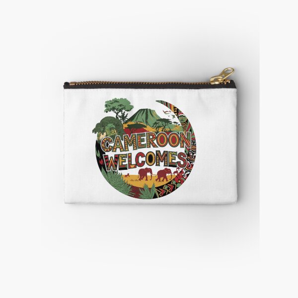 Item preview,  Cameroon Welcomes Flag Map Yaounde, Duala, rainforests designed and sold by AnimalsDH305.