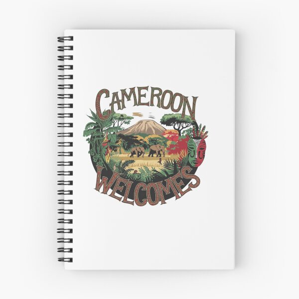 Item preview,  Cameroon Welcomes Flag Map Yaounde, Duala, rainforests designed and sold by AnimalsDH305.
