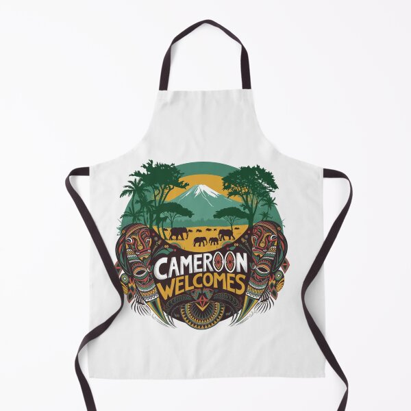 Item preview, Cameroon Welcomes Flag Map Yaounde, Duala, rainforests designed and sold by AnimalsDH305.