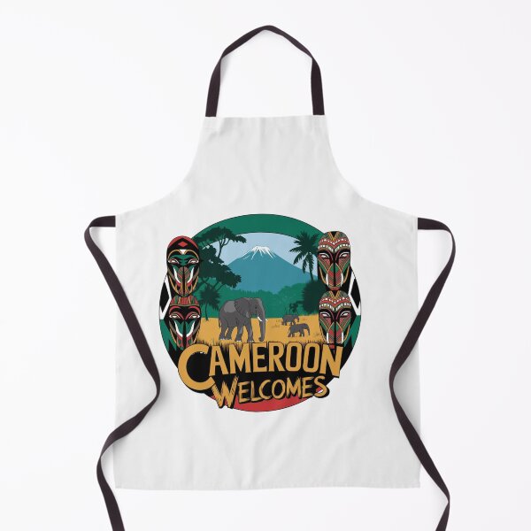 Item preview, Cameroon Welcomes Flag Map Yaounde, Duala, rainforests designed and sold by AnimalsDH305.