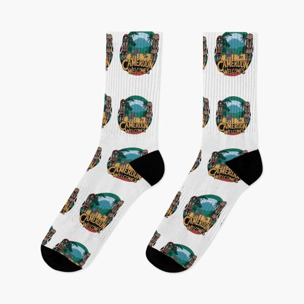 Item preview, Cameroon Welcomes Flag Map Yaounde, Duala, rainforests designed and sold by AnimalsDH305.