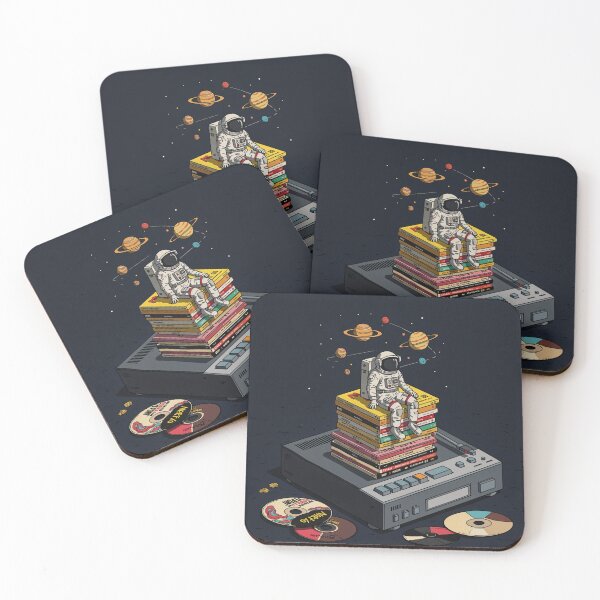 Item preview, Whimsical Astronaut on CDs: Retro Music-Inspired Artwork designed and sold by Collision19.