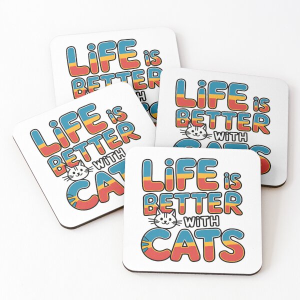Item preview, Life is better with cats designed and sold by Freewebnuaiart.