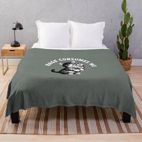 Item preview, Funny Rage Consumes Me Cute Kitten Cat Flowers Meme designed and sold by catnolioo.