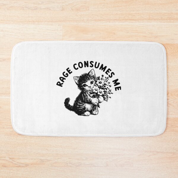 Item preview, Funny Rage Consumes Me Cute Kitten Cat Flowers Meme 2 designed and sold by catnolioo.