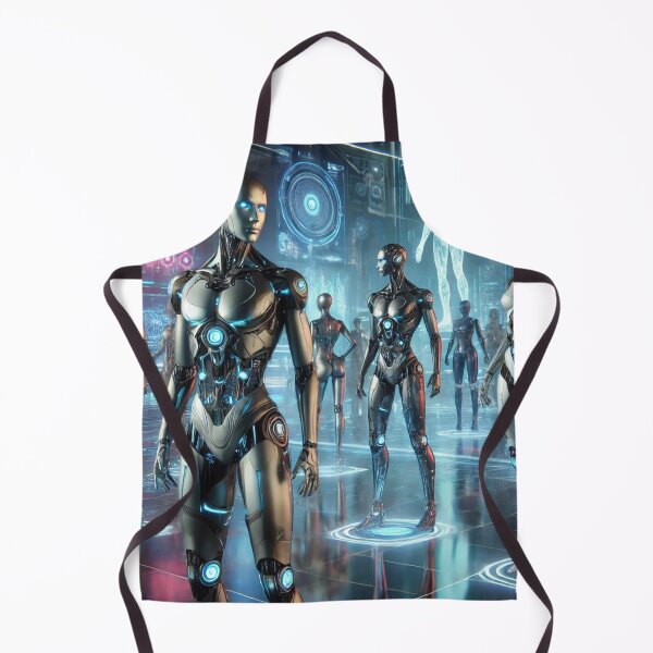 Item preview, Futuristic Sci-Fi Humanoids in Neon City designed and sold by RainbowSlide.