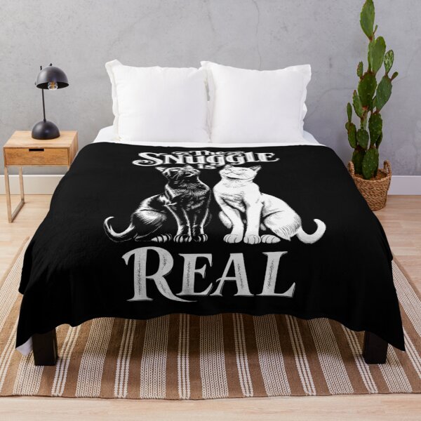 Item preview, The Snuggle Is Real Funny Cat Lover Owner Vintage Pun Quote designed and sold by GrandeDuc.