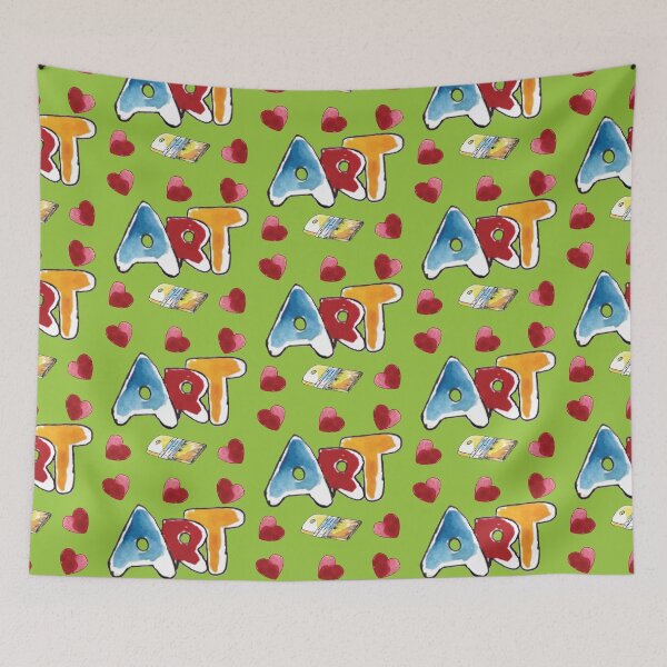 Item preview, Red Valentine Heart-green pattern 6 designed and sold by StudioViArt.