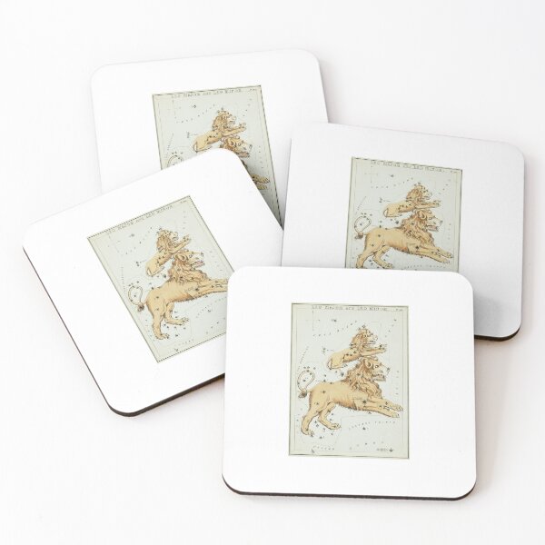 Item preview, Leo minor and Leo major Antique Astrology illustration designed and sold by beccainskeep.