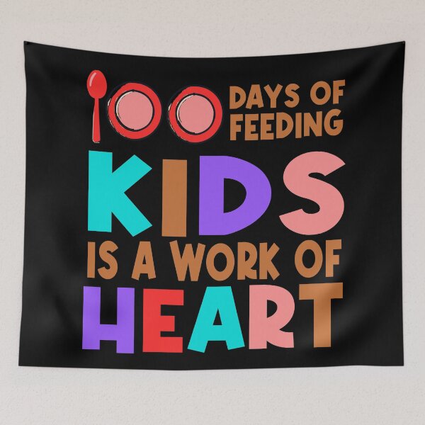 Item preview, 100 Days of Feeding Kids School Canteen Worker Lunch Lady  designed and sold by Colorfulman.