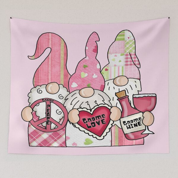 Item preview, Gnome Peace, Love & Wine | Cute Gnome Design for Apparel & Gifts designed and sold by Gnome to Express.