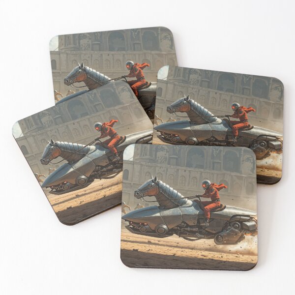 Item preview, Futuristic Tourney Rider In Post-apocalyptic World Artwork  designed and sold by Collision19.