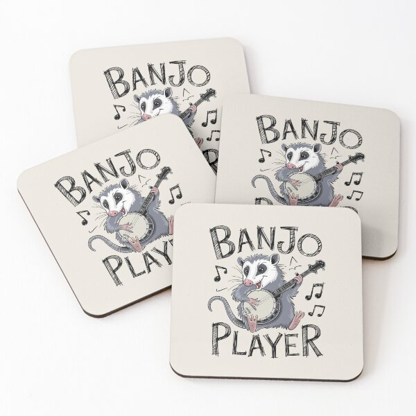 Item preview, Funny Opossum Playing Banjo designed and sold by AniArtPL.