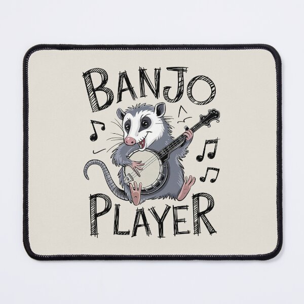 Item preview, Funny Opossum Playing Banjo designed and sold by AniArtPL.