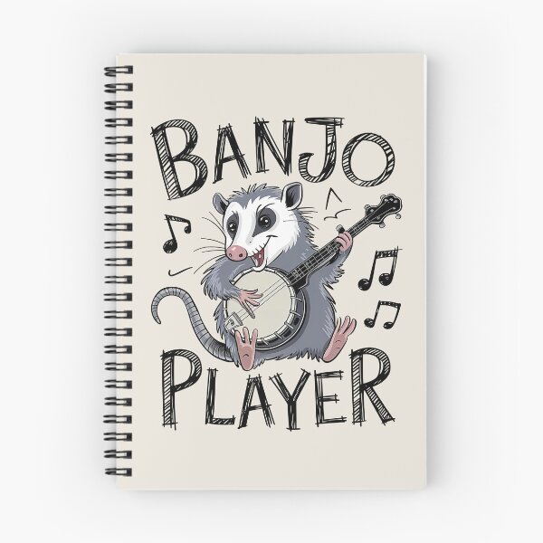 Item preview, Funny Opossum Playing Banjo designed and sold by AniArtPL.