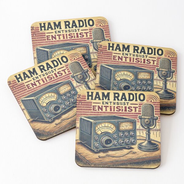 Item preview, Cozy Vintage Ham Radio Station Setup designed and sold by RainbowSlide.