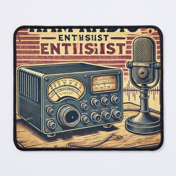 Item preview, Cozy Vintage Ham Radio Station Setup designed and sold by RainbowSlide.