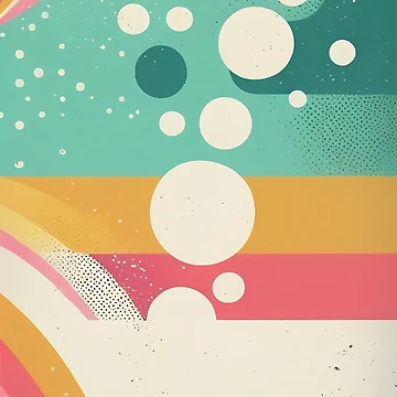 Artwork thumbnail, Colorful print - Retro by Raloel Art