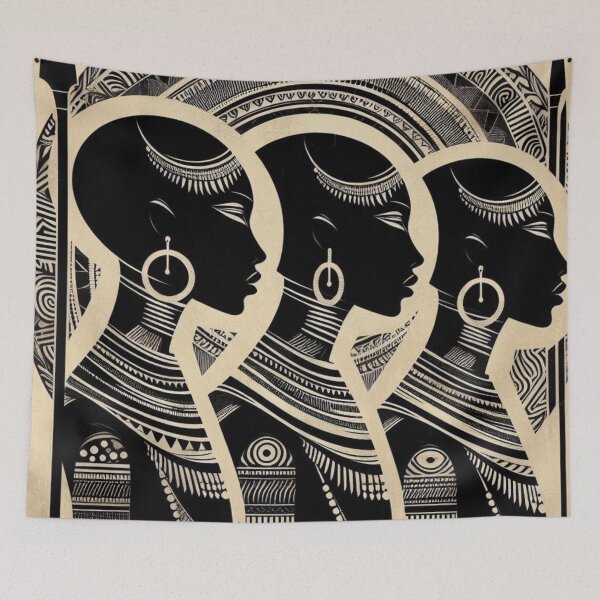 Item preview, The Warriors, African Tribal Art Style designed and sold by Shs-Kenya.
