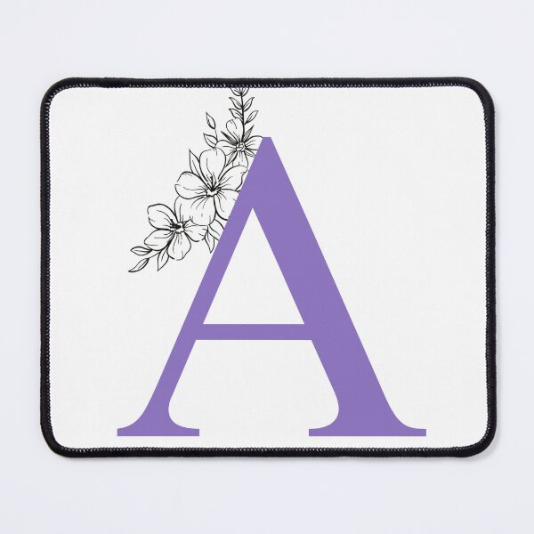Item preview, A - Botanical Monogram - Lavender designed and sold by The Pharma Chemist.