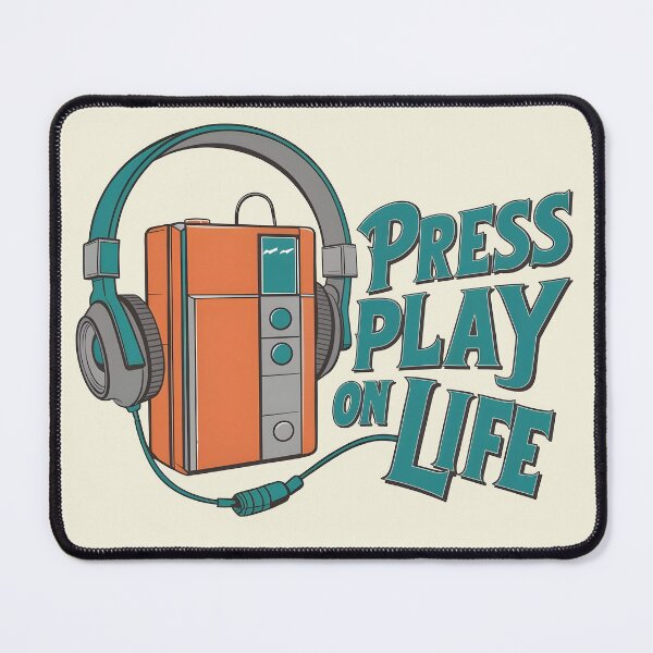 Item preview, Press Play on Life Walkman designed and sold by Jollys-ArtShop.