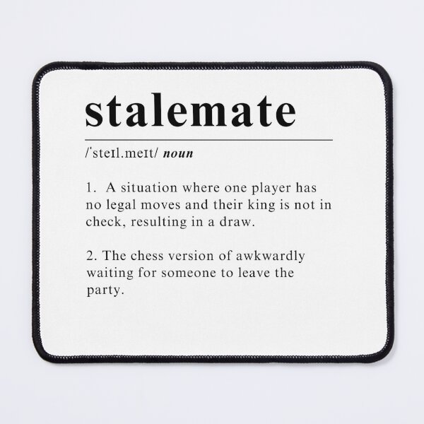 Item preview, Definition of Stalemate - Simple elegant chess design designed and sold by Chess64.