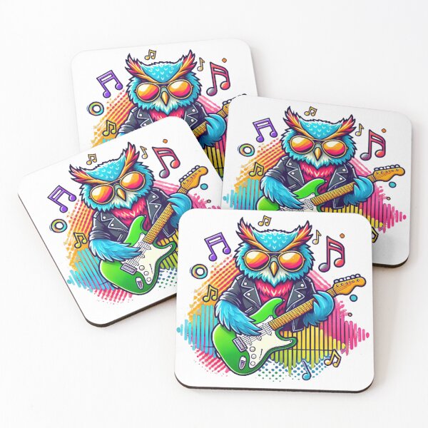 Item preview, Guitar-Playing Owl Rockstar designed and sold by Nauert's.
