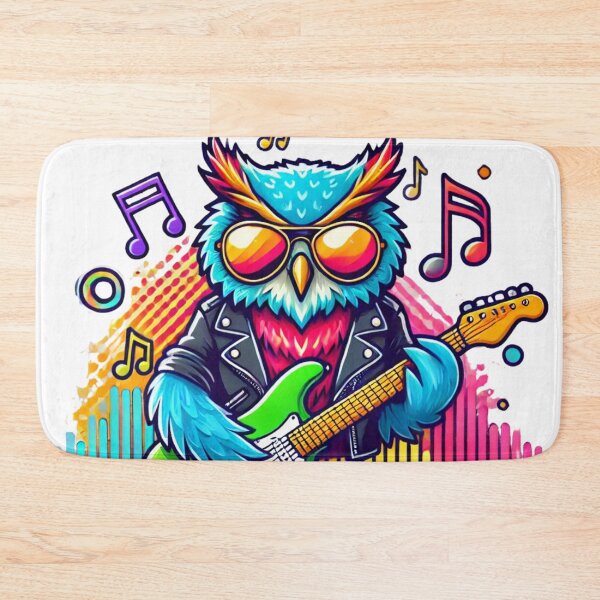 Item preview, Guitar-Playing Owl Rockstar designed and sold by Nauert's.